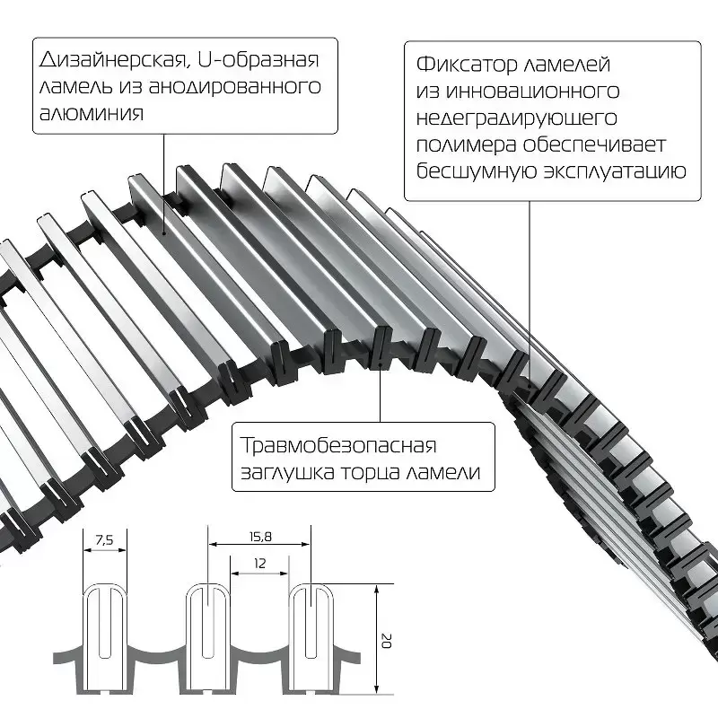 Внутрипольный конвектор Royal Thermo Atrium 90/250/1300-DG-U-LB