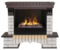 Каминокомплект RealFlame Country 26 AO с очагом 3D Cassette 630 + Black вставка