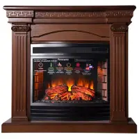 Каминокомплект Interflame Афина с очагом Panoramic 25 тёмный дуб