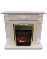 Каминокомплект RealFlame Ottawa STD/EUG WT с очагом Majestic Lux Brass S