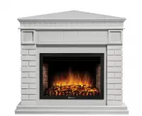 Каминокомплект Electrolux Bricks Wood 25U угловой с очагом EFP/P-2520L камень белый/белая эмаль Каминокомплект Electrolux Bricks Wood 25U угловой с очагом EFP/P-2520L камень белый/белая эмаль