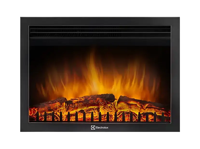 Каминокомплект Electrolux Bricks Wood 25U угловой с очагом EFP/P-2520L камень белый/белая эмаль