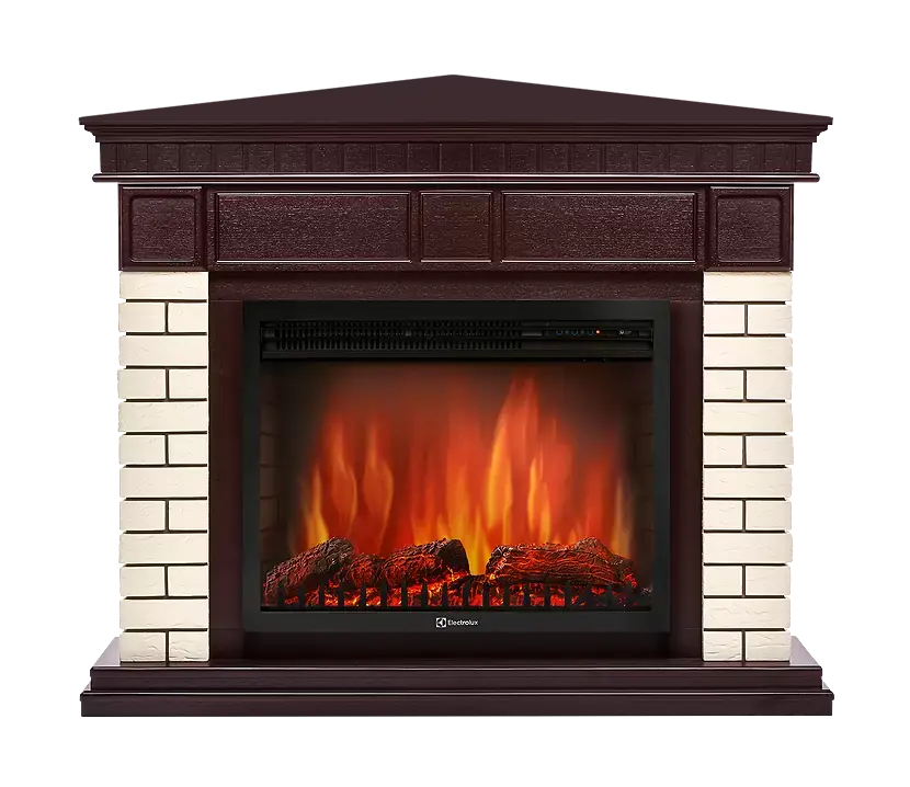 Каминокомплект Electrolux Bricks 25 U с очагом EFP/P-2520LS камень бежевый/темный дуб