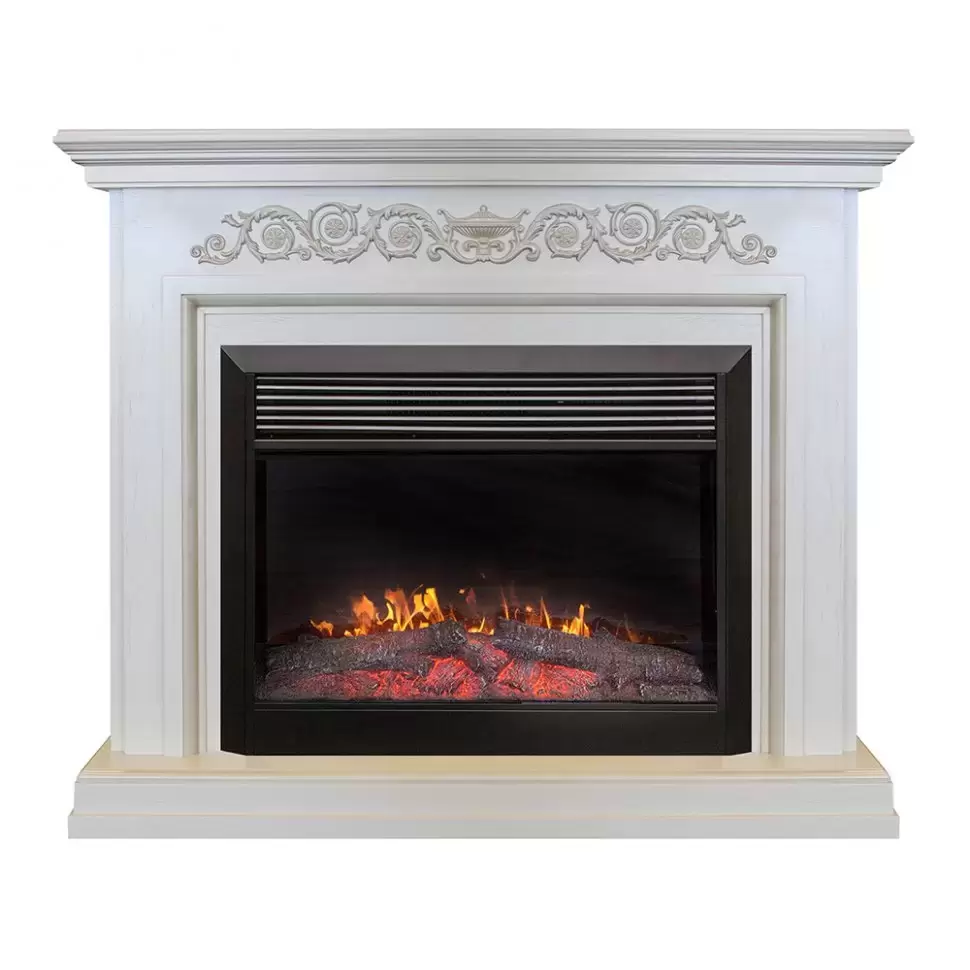 Каминокомплект RealFlame Leticia 26 WT с очагом MoonBlaze LUX Black