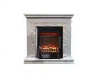 Каминокомплект Interflame Сиена сланец белый с очагом Fobos FX M Black Каминокомплект Interflame Сиена сланец белый с очагом Fobos FX M Black