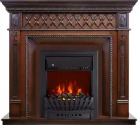 Каминокомплект Royal Flame Alexandria махагон коричневый антик c очагом Aspen Black Каминокомплект Royal Flame Alexandria махагон коричневый антик c очагом Aspen Black
