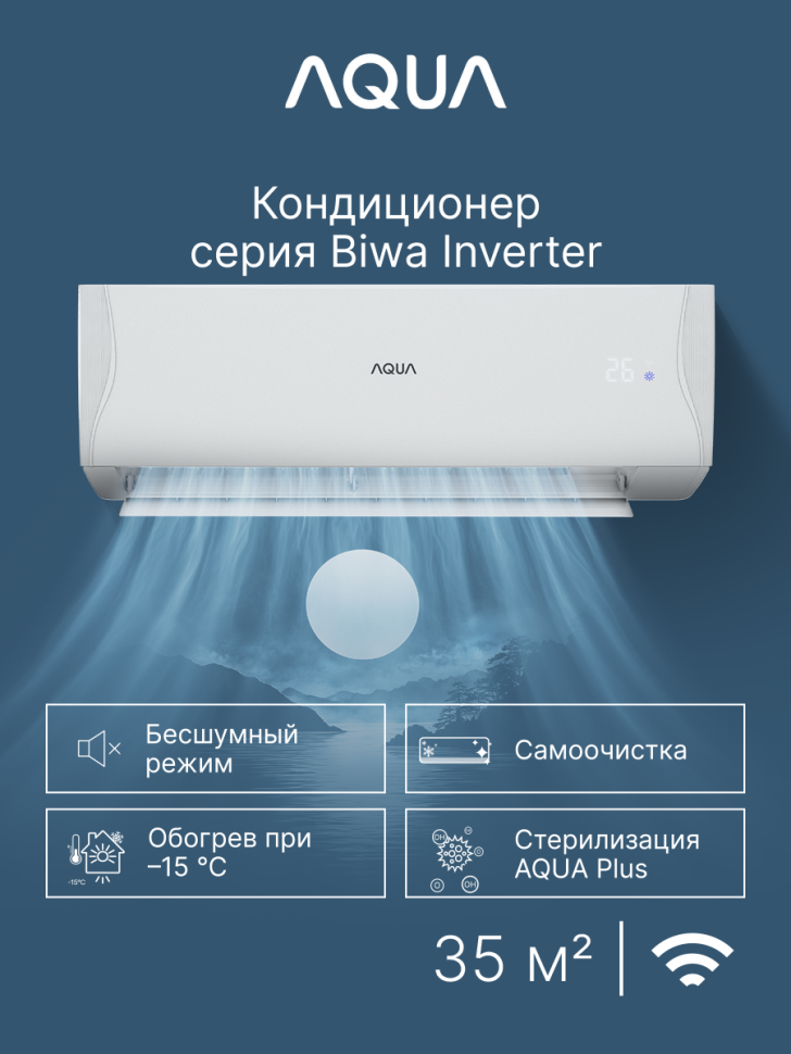 Сплит-система Aqua AQI-35BIQ1/R3(IN)/AQI-35BIQ1/R3(OUT) Biwa Inverter