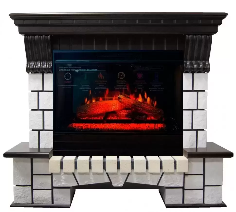 Каминокомплект Interflame Экстер венге с очагом Panoramic 25-30 LED FX 3D