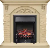 Каминокомплект Royal Flame Bern крупный сланец бежевый с очагом Fobos FX Black