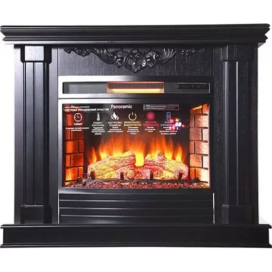 Каминокомплект Interflame Джениус с очагом Panoramic 25 LED FX венге
