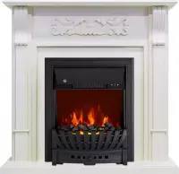 Каминокомплект Royal Flame Venice фактурный белый c очагом Aspen Black Каминокомплект Royal Flame Venice фактурный белый c очагом Aspen Black