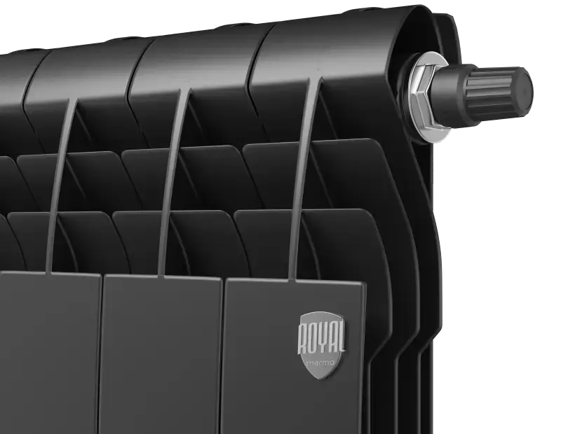 Биметаллический радиатор отопления Royal Thermo BiLiner 500 VR 12 секций Noir Sable