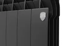 Биметаллический радиатор отопления Royal Thermo BiLiner 500 VR 12 секций Noir Sable Биметаллический радиатор отопления Royal Thermo BiLiner 500 VR 12 секций Noir Sable