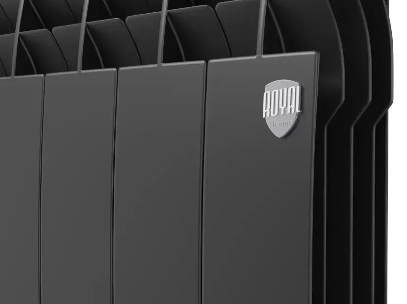 Биметаллический радиатор отопления Royal Thermo BiLiner 500 VR 12 секций Noir Sable