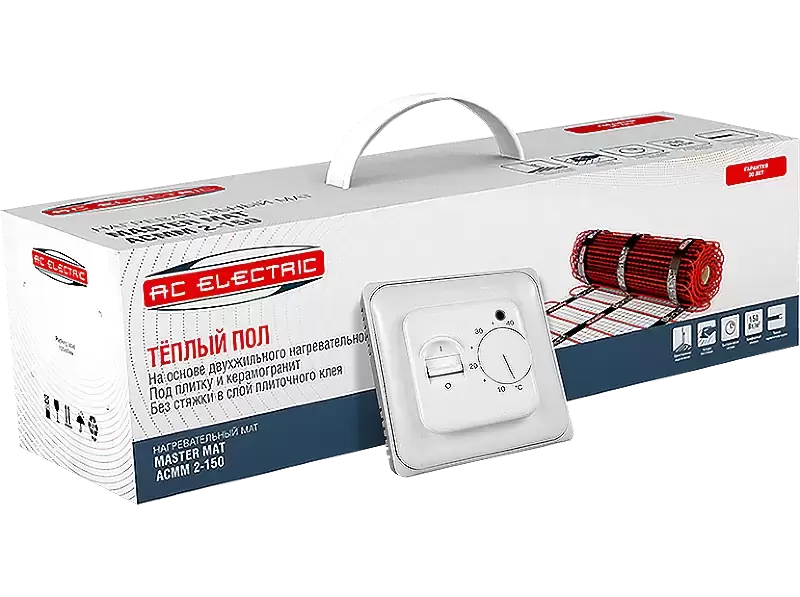 Комплект теплого пола AC Electric ACMM 2-150-10 с терморегулятором