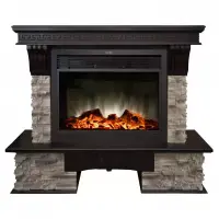 Каминокомплект RealFlame Rockland 26 с очагом MoonBlaze LUX Black/Brass