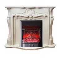 Каминокомплект Interflame Грация с очагом Majestic FX M Black белый Каминокомплект Interflame Грация с очагом Majestic FX M Black белый