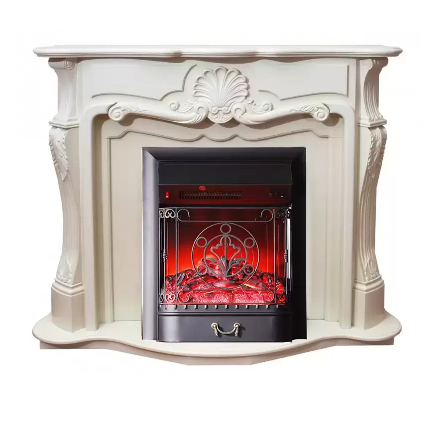Каминокомплект Interflame Грация с очагом Majestic FX M Black белый