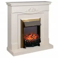Каминокомплект RealFlame Junona WT с очагом Fobos Lux Brass S Каминокомплект RealFlame Junona WT с очагом Fobos Lux Brass S