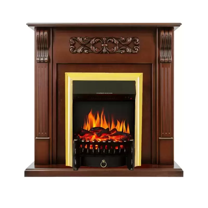 Каминокомплект Royal Flame Venice махагон коричневый антик c очагом Fobos FX Brass