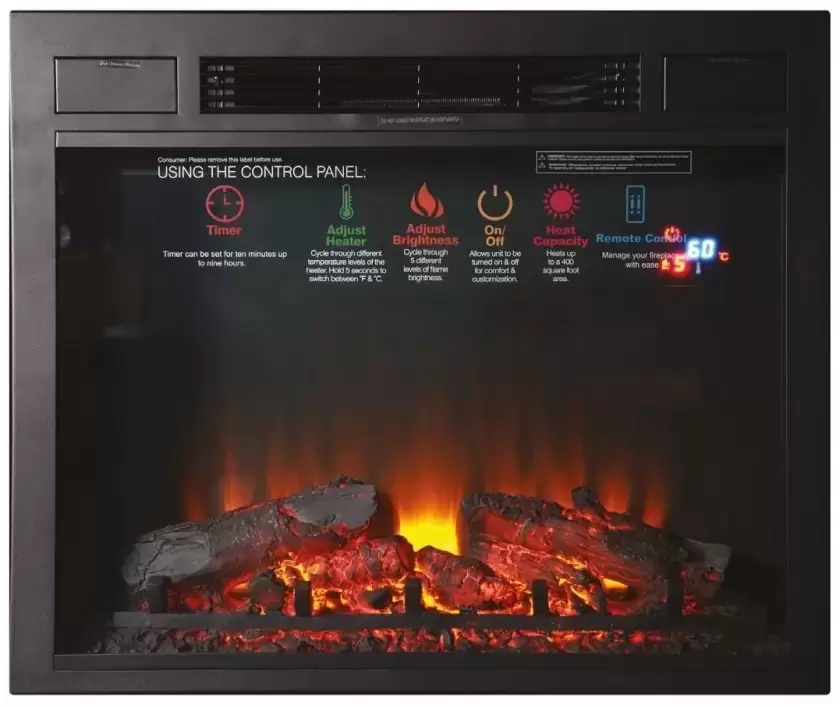 Каминокомплект Interflame Памир сланец коньячный дуб с очагом Sirius 30 LED FX Black