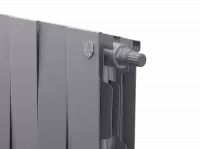 Биметаллический радиатор отопления Royal Thermo PianoForte 200 20 секций Silver Satin VDR