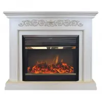 Каминокомплект RealFlame Leticia 26 WT с очагом MoonBlaze LUX Brass