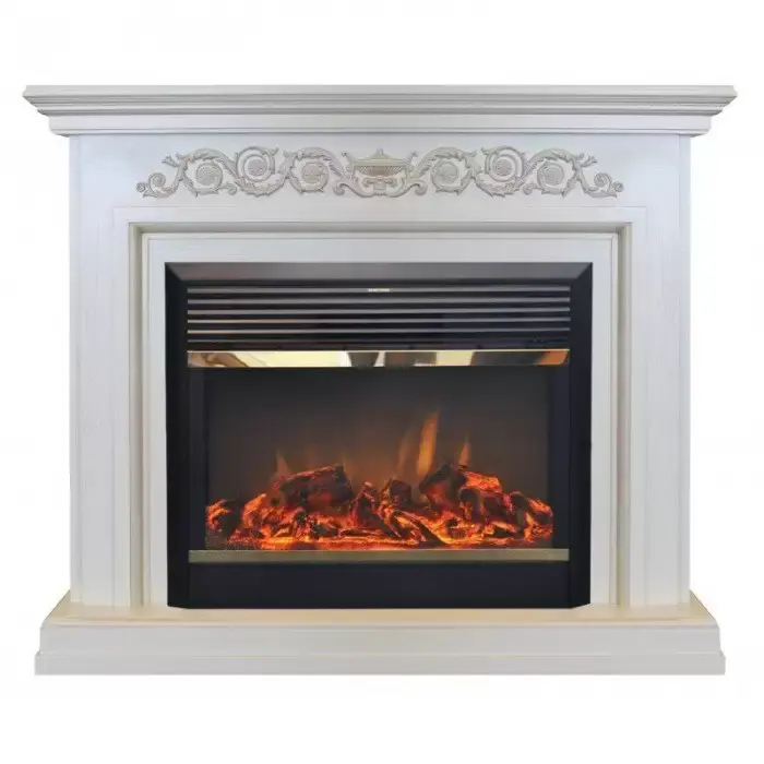 Каминокомплект RealFlame Leticia 26 WT с очагом MoonBlaze LUX Brass