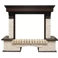 Портал Royal Flame Pierre Luxe мелкий сланец бежевый