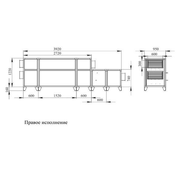 Приточно-вытяжная вентиляционная установка Breezart 3700 Lux RP F PB 15-380
