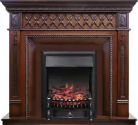 Каминокомплект Royal Flame Alexandria махагон коричневый антик c очагом Fobos FX Black Каминокомплект Royal Flame Alexandria махагон коричневый антик c очагом Fobos FX Black
