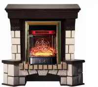 Каминокомплект Interflame Экстер венге угловой с очагом Majestic FX M Brass