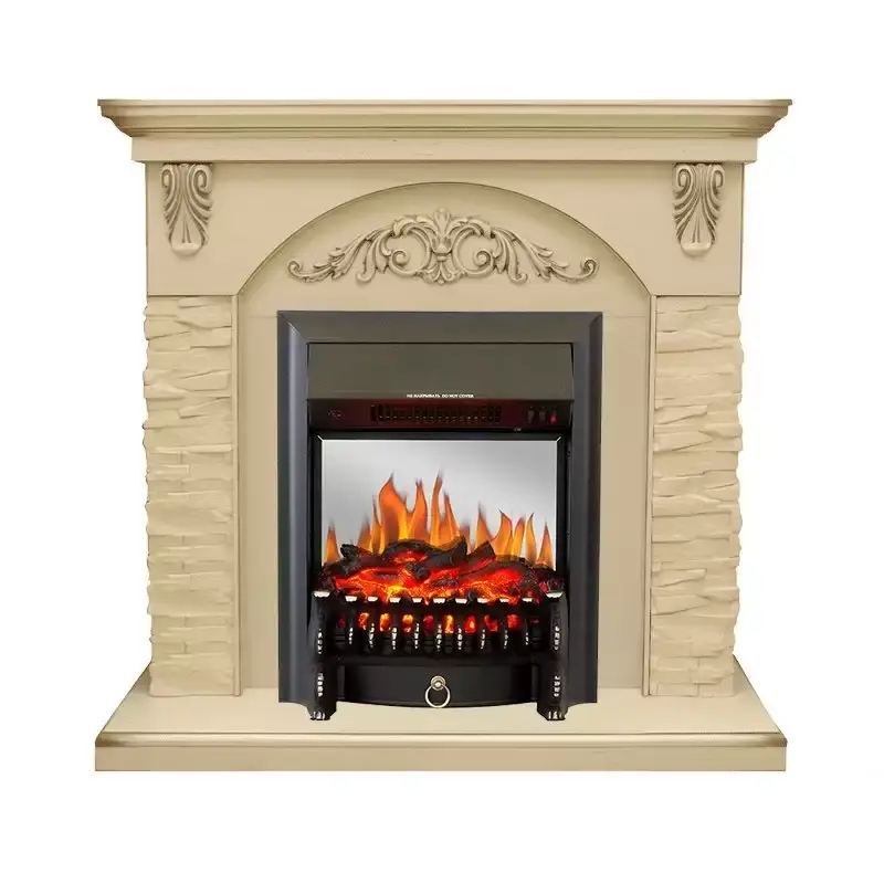 Каминокомплект Royal Flame Bern крупный сланец бежевый с очагом Fobos FX M Black