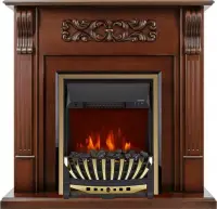 Каминокомплект Royal Flame Venice махагон коричневый антик c очагом Aspen Brass Каминокомплект Royal Flame Venice махагон коричневый антик c очагом Aspen Brass