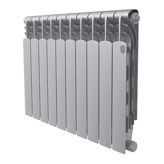 Биметаллический радиатор отопления Royal Thermo Revolution Bimetall 500 2.0 10 секций Silver Satin