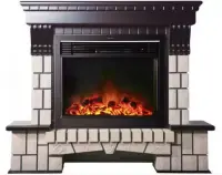 Каминокомплект Interflame Экстер темный дуб с очагом Jupiter GLS LED Black Каминокомплект Interflame Экстер темный дуб с очагом Jupiter GLS LED Black