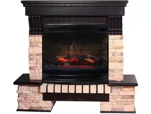 Каминокомплект Interflame Экстер Альпина венге с очагом Panoramic 25-30 LED FX 3D