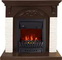 Каминокомплект Royal Flame Bern мелкий сланец белый с очагом Aspen Black Каминокомплект Royal Flame Bern мелкий сланец белый с очагом Aspen Black