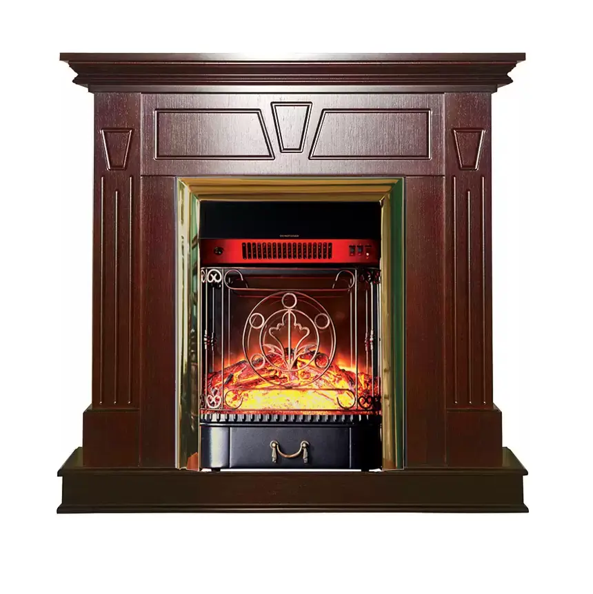 Каминокомплект Interflame Берта с очагом Majestic FX M Brass махагон