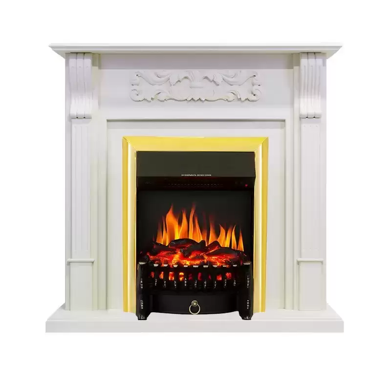 Каминокомплект Royal Flame Venice фактурный белый c очагом Fobos FX Brass