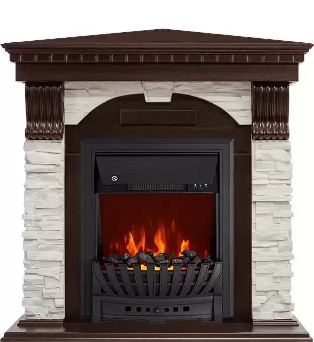 Каминокомплект Royal Flame Dublin угловой с очагом Aspen Black