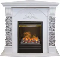 Каминокомплект RealFlame Athena Corner GR STD/EUG/25/25'5 WT с очагом 3D Olympic