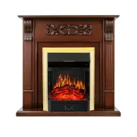 Каминокомплект Royal Flame Venice махагон коричневый антик c очагом Majestic FX Brass Каминокомплект Royal Flame Venice махагон коричневый антик c очагом Majestic FX Brass