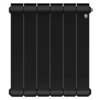 Биметаллический радиатор отопления Royal Thermo Infinity 500 6 секций Noir Sable