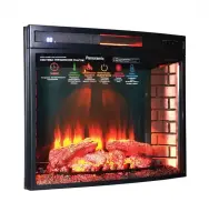 Каминокомплект Interflame Лексингтон темный дуб с очагом Panoramic 33 LED FX QZ Каминокомплект Interflame Лексингтон темный дуб с очагом Panoramic 33 LED FX QZ