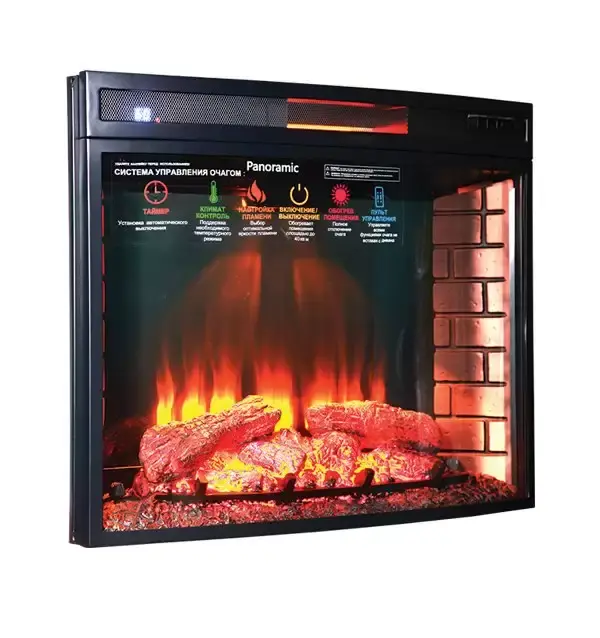 Каминокомплект Interflame Лексингтон темный дуб с очагом Panoramic 33 LED FX QZ