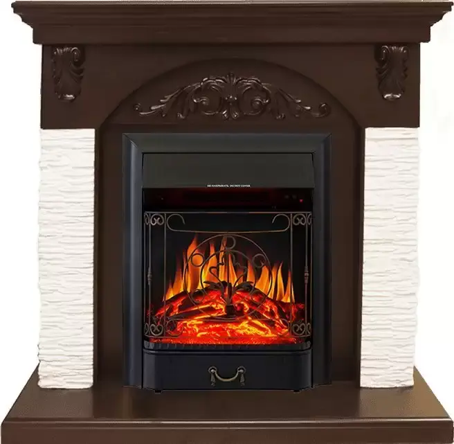 Каминокомплект Royal Flame Bern мелкий сланец белый с очагом Majestic FX Black
