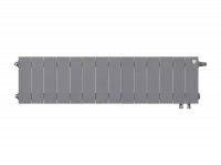 Биметаллический радиатор отопления Royal Thermo PianoForte 200 14 секций Silver Satin VDR