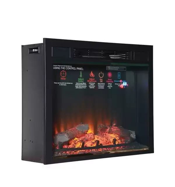 Каминокомплект Interflame Экстер угловой средний дуб с очагом Sirius 30 LED FX Black