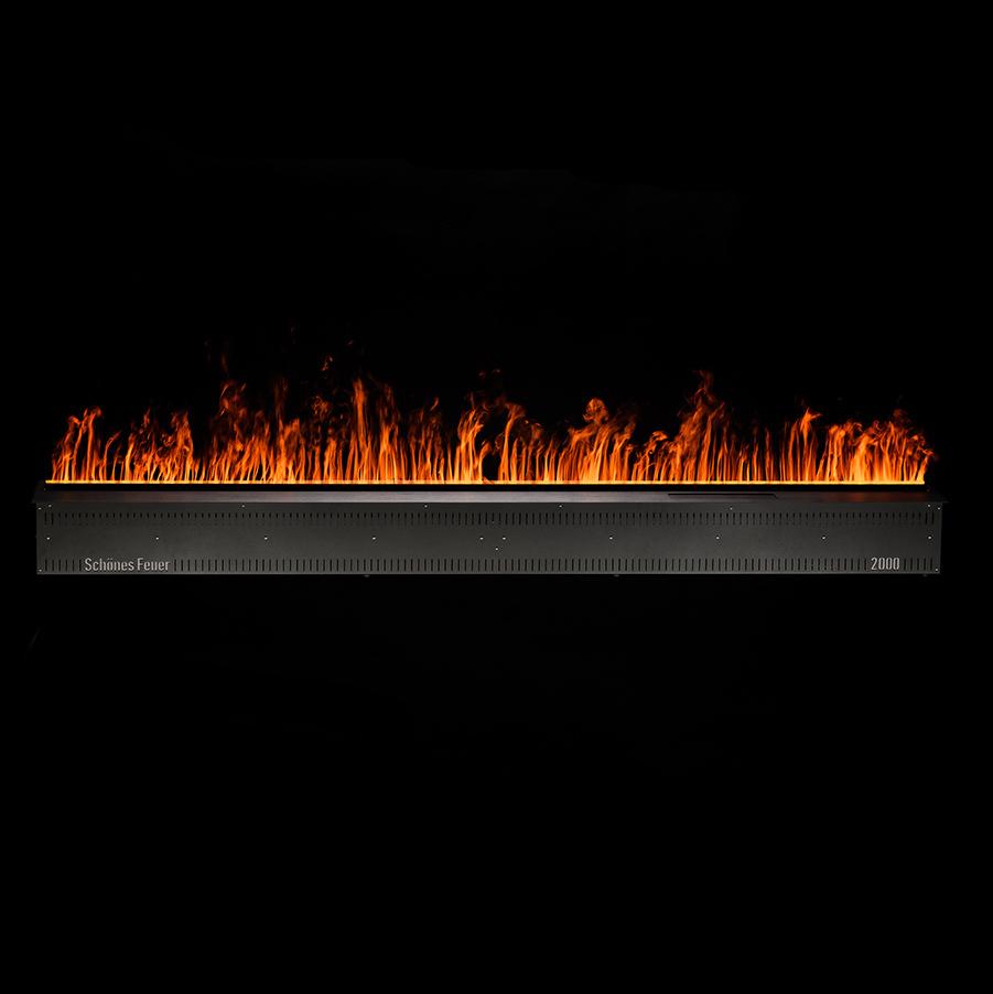 Встраиваемый электрический 3D-камин FireLine 2000 Blue Pro (с эффектом cинего пламени) - Ваш цвет (+22 000 ₽) - RGB + увлажнитель (+105 000 ₽)